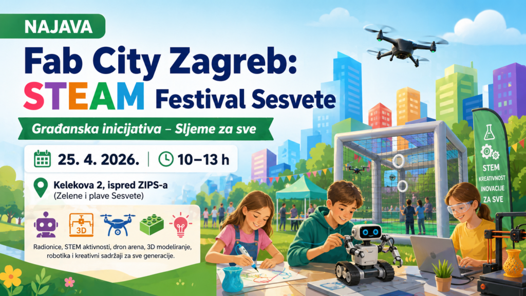 Najava: Fab City Zagreb: STEAM Festival Sesvete